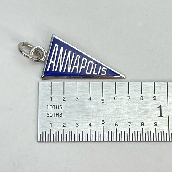 STERLING Silver Travel Places Charm Pendant Signed - Picture 5 of 7